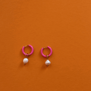 Oorbellen Pink pearl